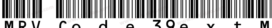 MRV Code39extMA字体转换